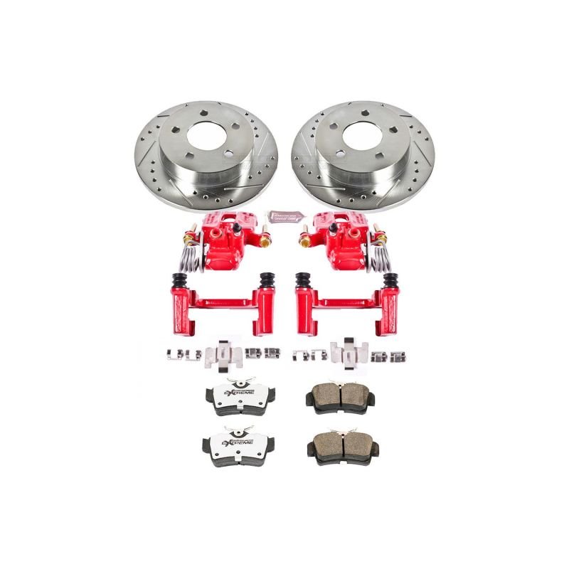 PSB Z26 Street Kit w/Cals - Power Stop 94-04 Ford Mustang Rear Z26 Street Warrior Brake Kit w/Calipers