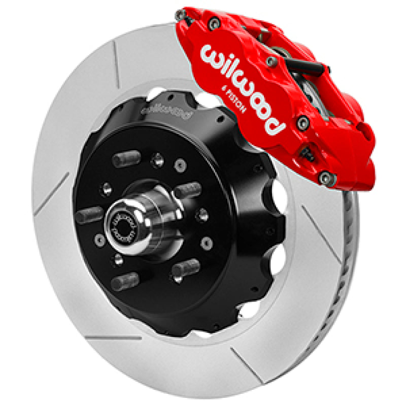 WIL Superlite Brake Kit - Wilwood Forged 6 Piston Red Superlite Caliper, SRP 72 Vane Vented Spec37 Slotted Rotor - 14.00x1.25