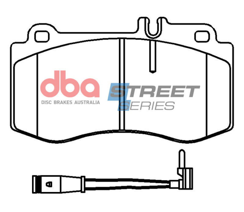 DBA Street Series Brake Pads - DBA 15-17 Mercedes-Benz CLS400 4Matic AWD (4 Piston Caliper) Front Street Series Brake Pads