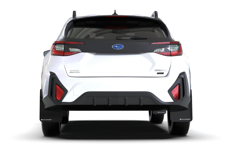 RAL UR Blk Flap/Rd Logo - Rally Armor 24-26 Subaru Crosstrek Black UR Mud Flap Red Logo