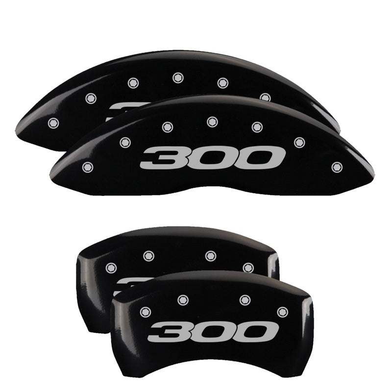 MGP Caliper Covers 4 Logo - MGP 4 Caliper Covers Engraved Front & Rear 300/2017 Black Finish Silver Char 2013 Chrysler 300