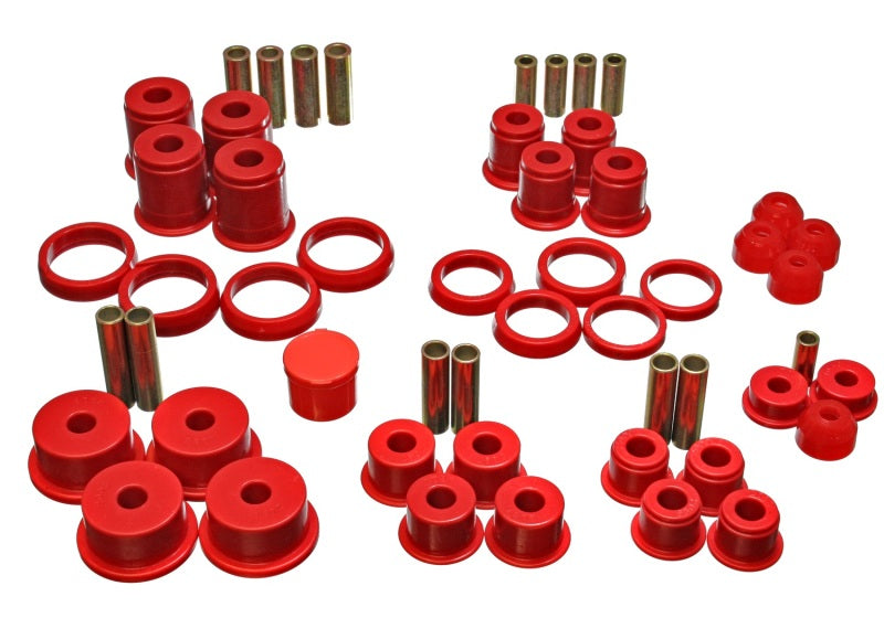 ES Hyper-Flex Sets - Red - Energy Suspension 84-01 Jeep Cherokee/Wagoneer/Comanche Red Hyper-Flex Master Bushing Set