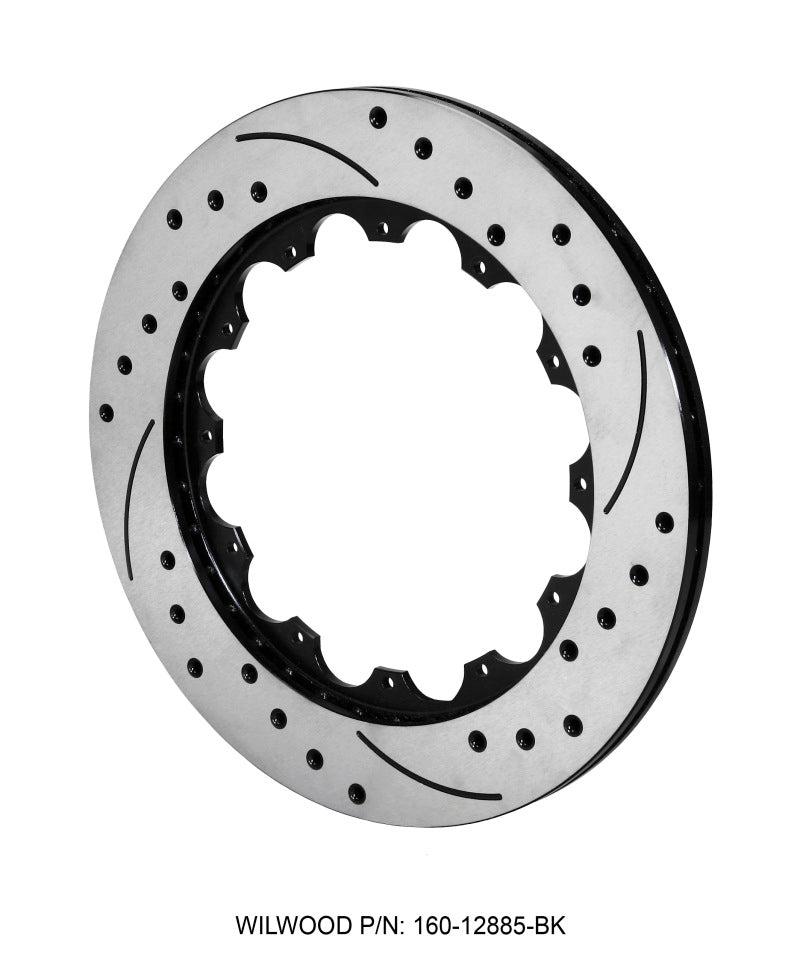 WIL Rotors - Wilwood Rotor-SRP36 Iron-RH-BLK-Drill 14.00 x .810 - 12 on 8.75in
