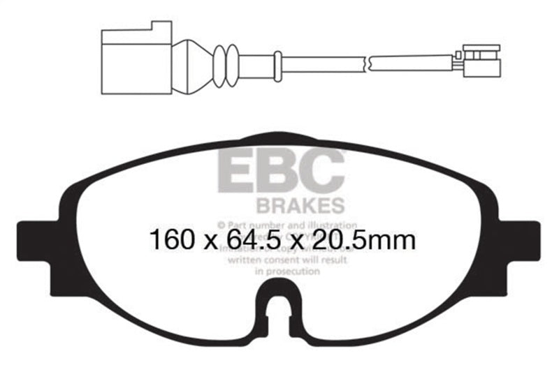EBC Greenstuff Brake Pad Sets - EBC 14+ Audi A3 1.8 Turbo Greenstuff Front Brake Pads