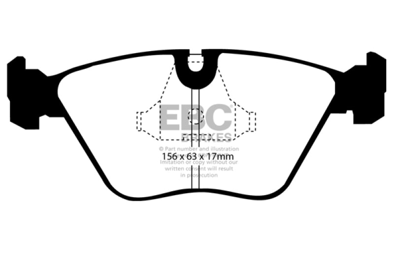 EBC Redstuff Brake Pad Sets - EBC 89-91 Audi 200 2.2 Turbo (ATE) Redstuff Front Brake Pads