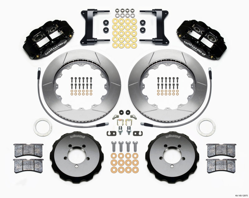 WIL Superlite Brake Kit - Wilwood Narrow Superlite 6R Front Hat Kit 14.00in 1999-2012 Subaru WRX w/Lines