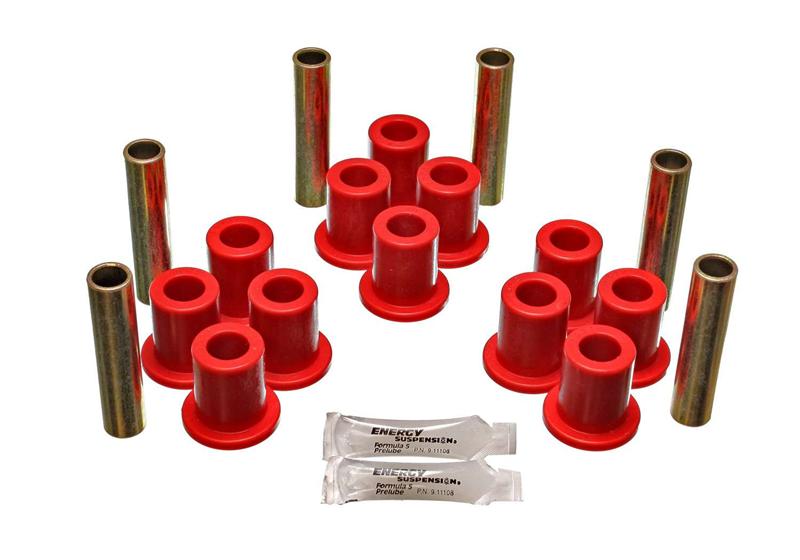 ES Spring/Shackle Bush - Red - Energy Suspension Ford 4 Wd Front Spring Bushing Set - Red