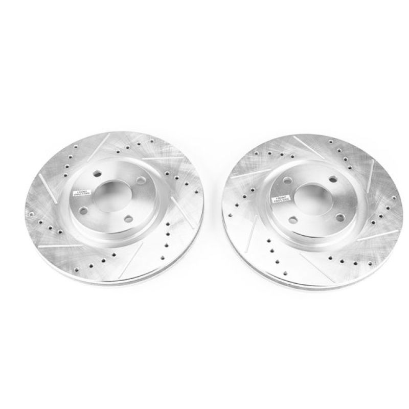 PSB Evolution Drill/Slot Rotor - Power Stop 2018 Ford EcoSport Front Evolution Drilled & Slotted Rotors - Pair