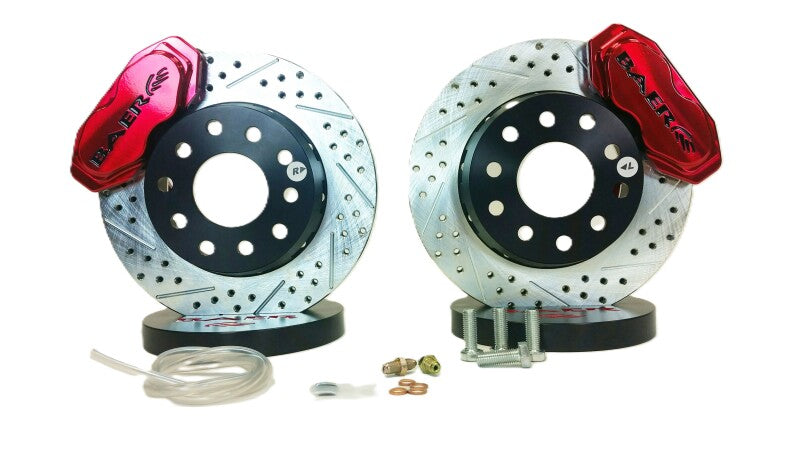 BAE SS4 Brake Kits - Baer Brakes 05-14 Ford Mustang (S197) 11in SS4+ Deep Stage Front SDZ Brake Kit - Fire Red