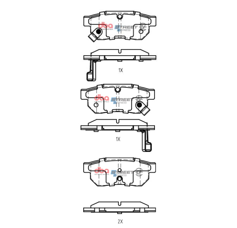 DBA Street Series Brake Pads - DBA 90-01 Acura Integra Rear SSEV Street Series Brake Pads