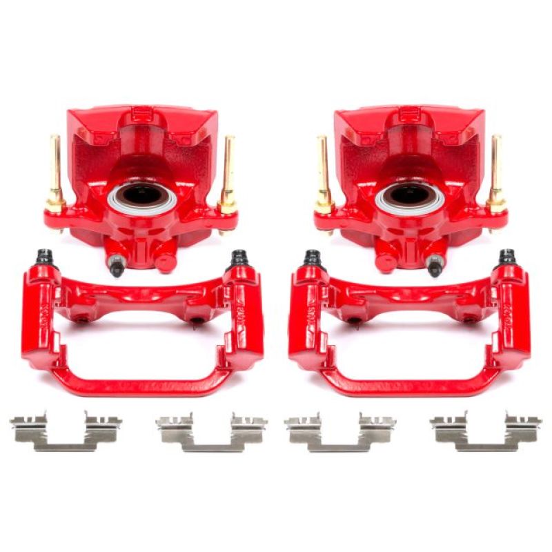PSB Red Calipers - Power Stop 07-16 Cadillac Escalade Rear Red Calipers w/Brackets - Pair