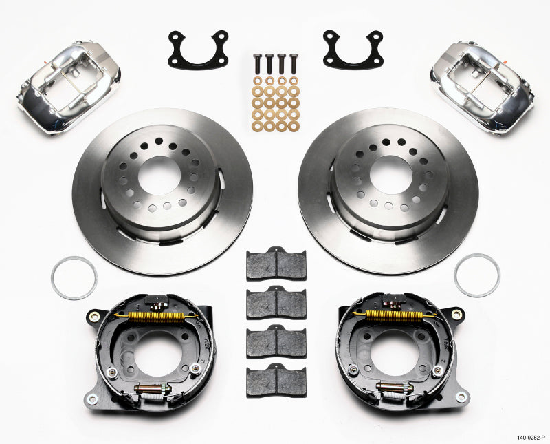 WIL Dynalite Brake Kit - Wilwood Forged Dynalite P/S Park Brake Kit Polish Small Ford 2.50in Offset