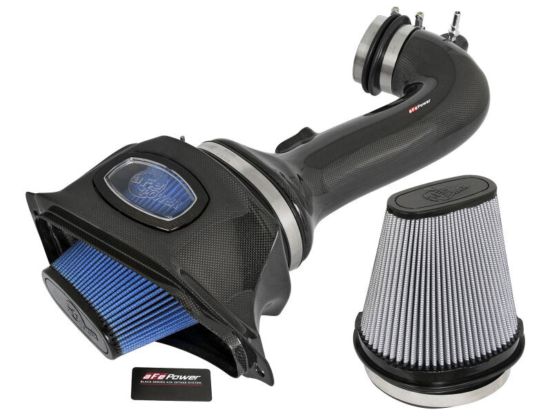 AFE Black Series Carbon Fiber Cold Air Intakes - aFe Momentum Carbon Fiber Cold Air Intake System PDS/P5R 15-16 Chevrolet Corvette Z06 V8-6.2L