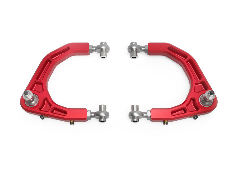 AFE Control Arms - aFe Control 05-23 Toyota Tacoma Upper Control Arms - Red Anodized Billet Aluminum