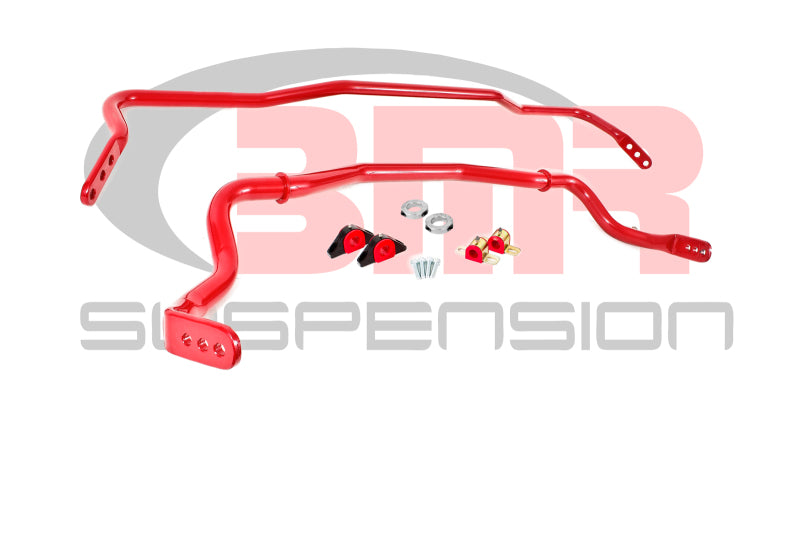 BMR Sway Bar Kits - BMR 15-17 S550 Mustang Front & Rear Sway Bar Kit w/ Bushings - Red
