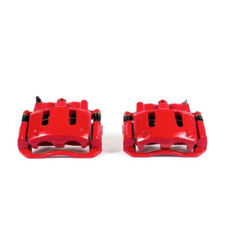 PSB Red Calipers - Power Stop 95-02 Ford Ranger Front Red Calipers w/Brackets - Pair