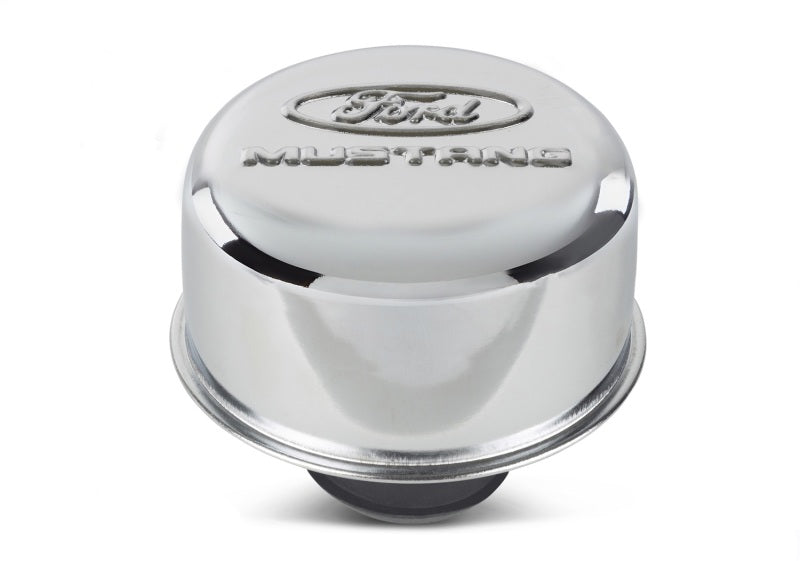 FR Breather Caps - Ford Racing Chrome Breather Cap w/ Ford Mustang Logo