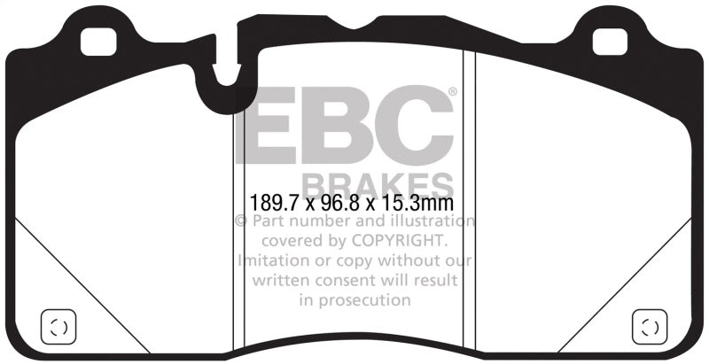 EBC Bluestuff Brake Pad Sets - EBC 2016+ Chevrolet Camaro ZL1 Bluestuff Front Brake Pads