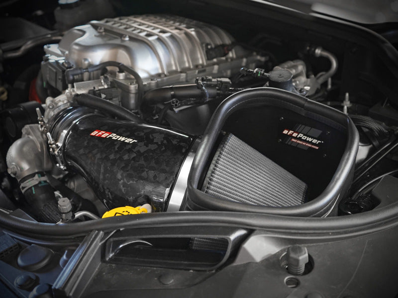 AFE Track Series Intake - aFe 2021 Dodge Durango SRT Hellcat Track Series Carbon Fiber Cold Air Intake System w/ Pro DRY S