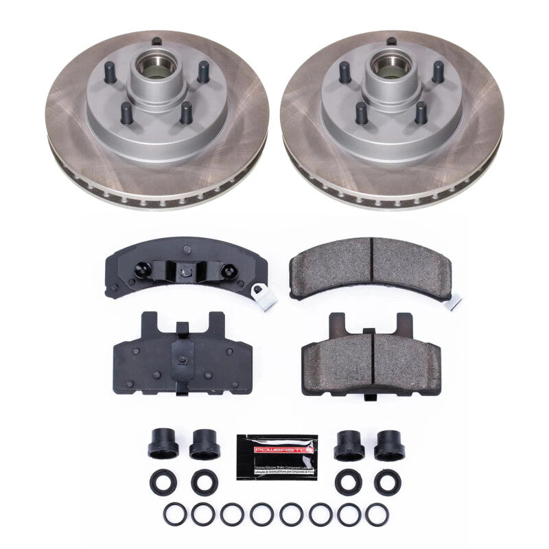 PSB Semi-Coated Rotor Kits - Power Stop 92-99 GMC Yukon Front Semi-Coated Rotor Kit