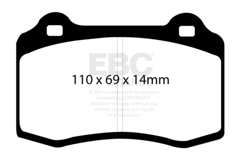 EBC Bluestuff Brake Pad Sets - EBC 96-00 Lotus Esprit Turbo 2.0 Turbo GT3 Bluestuff Front Brake Pads