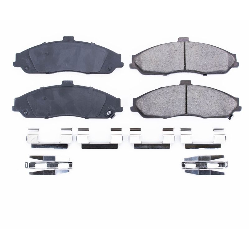 PSB Z17 Evolution Brake Pads - Power Stop 04-09 Cadillac XLR Front Z17 Evolution Ceramic Brake Pads w/Hardware