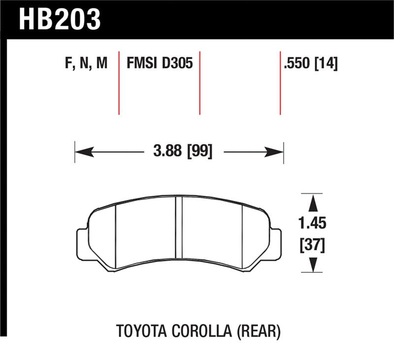 HAWK HPS Brake Pad Sets - Hawk HPS Pads Unknown Application