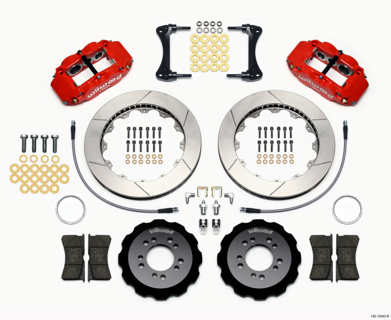 WIL Superlite Brake Kit - Wilwood Narrow Superlite 6R Front Hat Kit 13.06in Red 2008-up Hyundai Genesis Coupe w/Lines