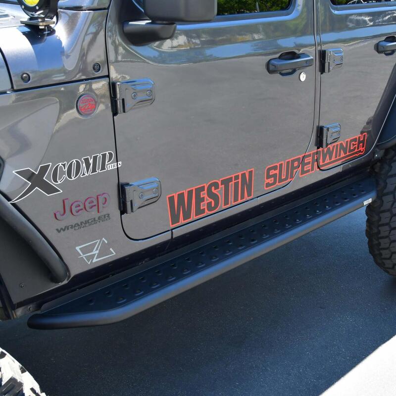 WES Running Boards - Outlaw - Westin 18-24 Jeep Wrangler (JL) Unlimited 4DR Outlaw Running Board - Textured Black