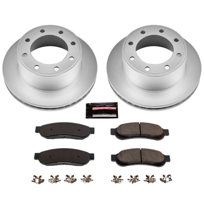 PSB Z17 Evolution Coated Kit - Power Stop 07-10 Ford F-250 Super Duty Rear Z17 Evolution Geomet Coated Brake Kit