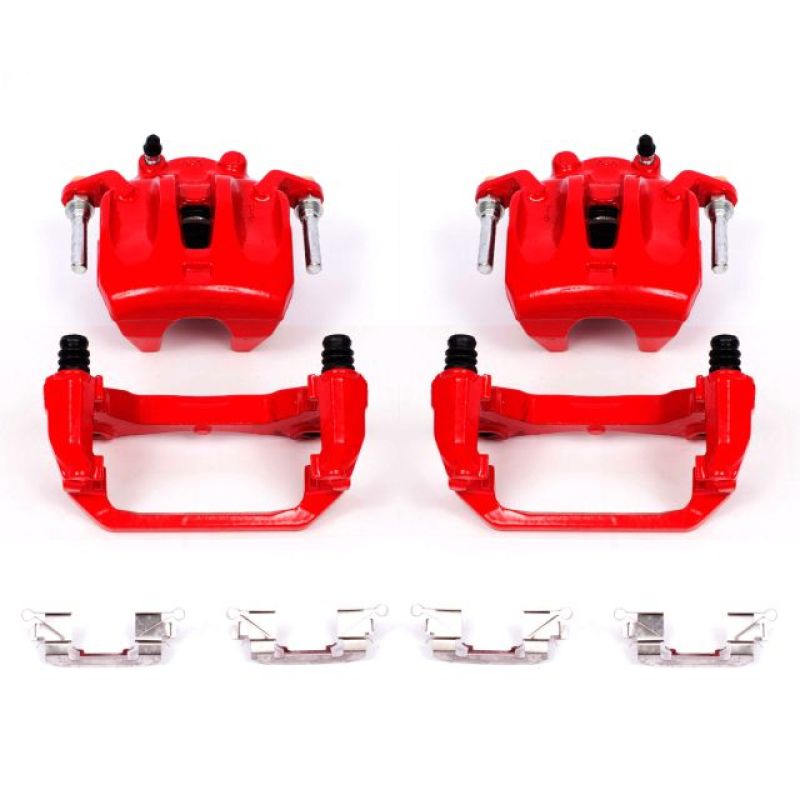 PSB Red Calipers - Power Stop 03-07 Nissan Murano Front Red Calipers w/Brackets - Pair