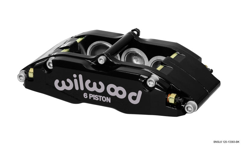 WIL Superlite Caliper - Wilwood Caliper-BNSL6-RH-Black 1.62/1.12/1.12in Pistons 1.10in Disc