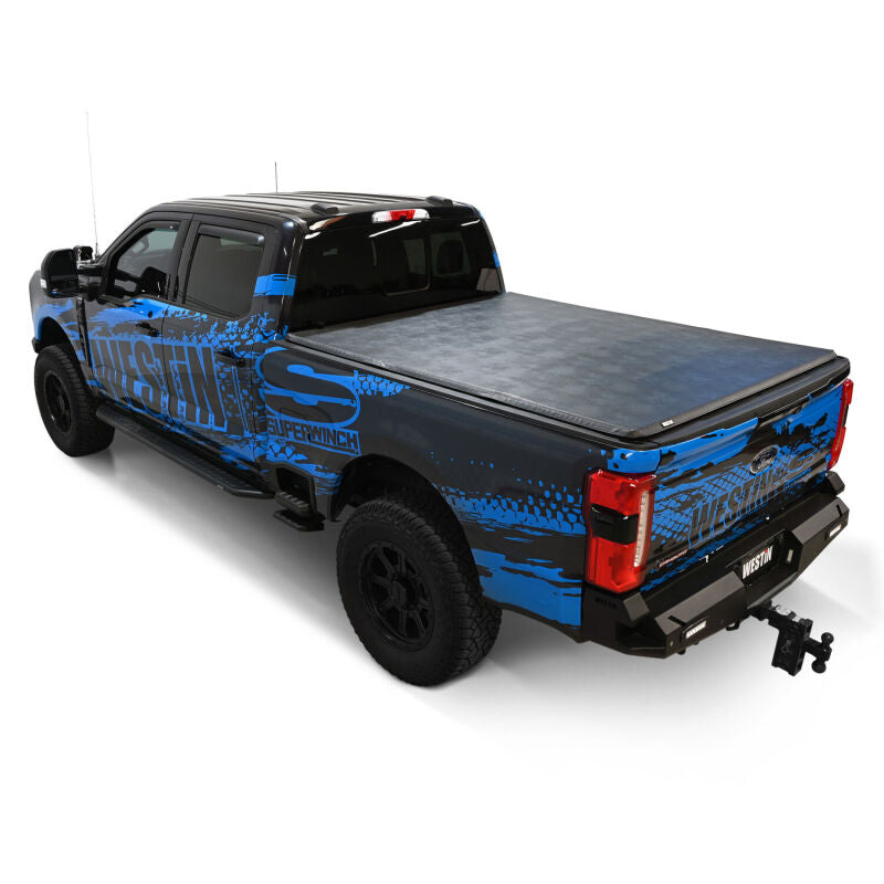 WES Soft Tri-Fold Tonneau Covers - Westin 17-24 Ford F-250/350 Super Duty 6.75ft. Bed Soft Tri-Fold Tonneau Cover - Black