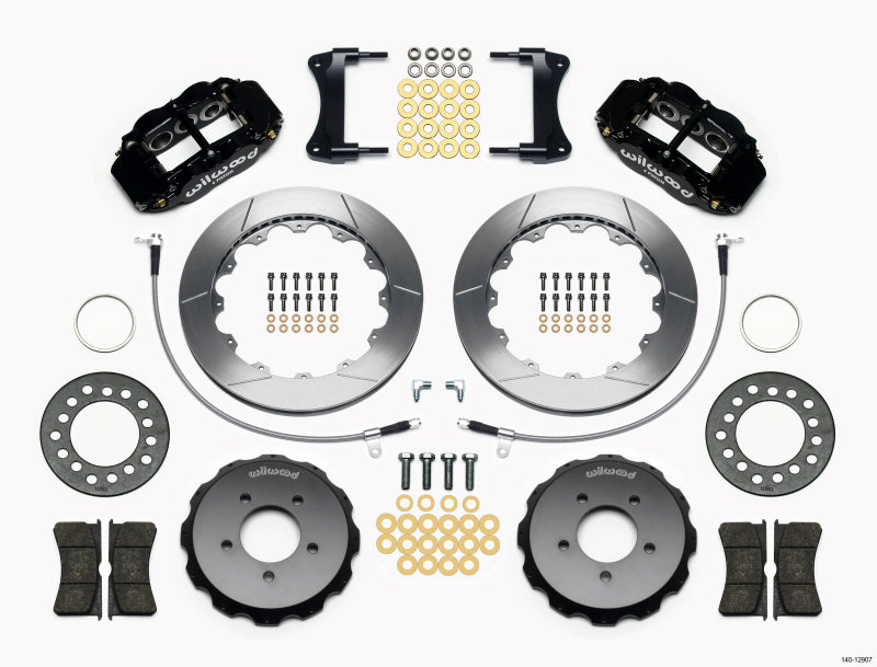 WIL Superlite Brake Kit - Wilwood Narrow Superlite 6R Front Hat Kit 12.88in 2005-Up Mazda Miata w/ Lines