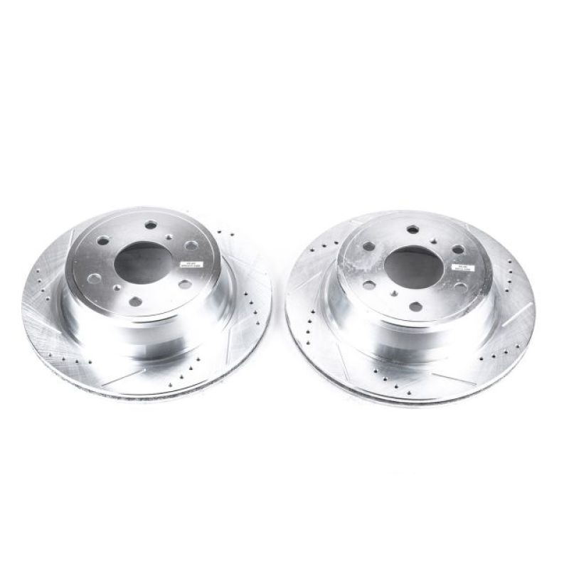 PSB Evolution Drill/Slot Rotor - Power Stop 07-18 Chevrolet Silverado 1500 Rear Evolution Drilled & Slotted Rotors - Pair