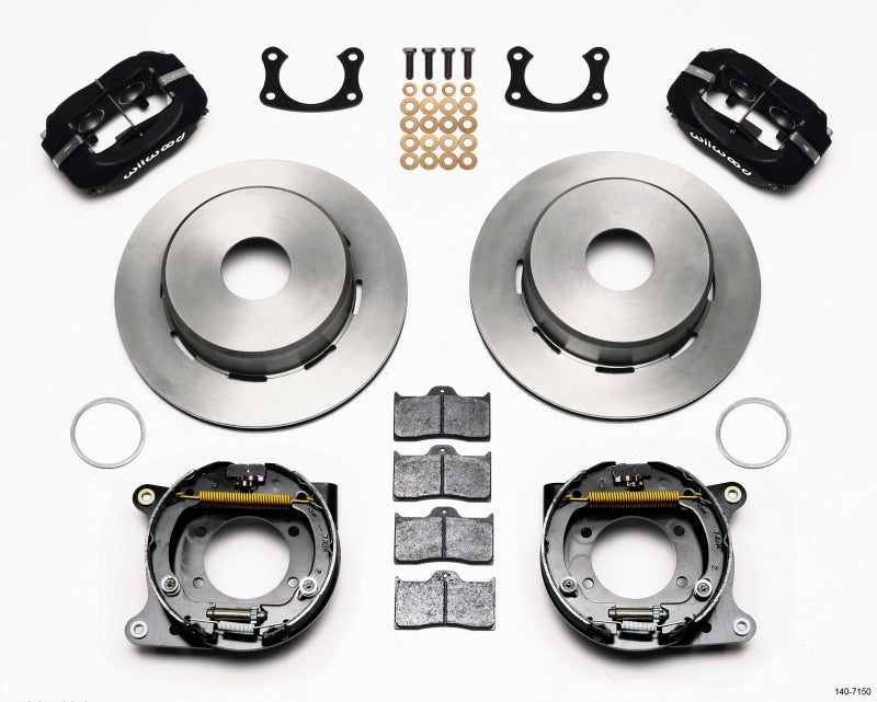 WIL Dynalite Brake Kit - Wilwood Forged Dynalite P/S Park Brake Kit Big Ford New 2.50in Offset Currie Blank