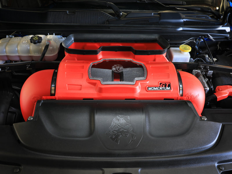 AFE Momentum GT Cold Air Intakes - aFe 21-23 Dodge RAM 1500 TRX V8-6.2L Momentum GT Intake- Red