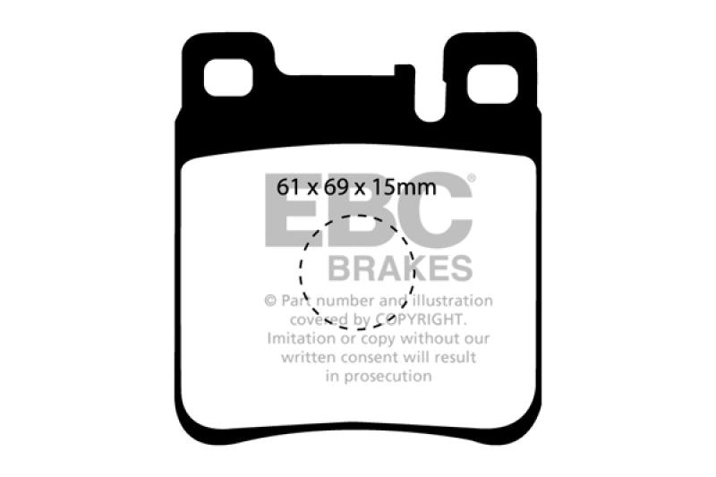 EBC Yellowstuff Brake Pad Sets - EBC 05-06 Chrysler Crossfire 3.2 SRT6 Yellowstuff Rear Brake Pads