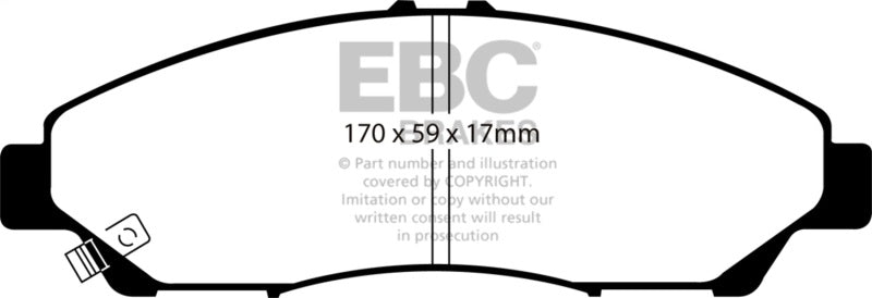EBC Redstuff Brake Pad Sets - EBC 14+ Acura RLX 3.5 Hybrid Redstuff Front Brake Pads