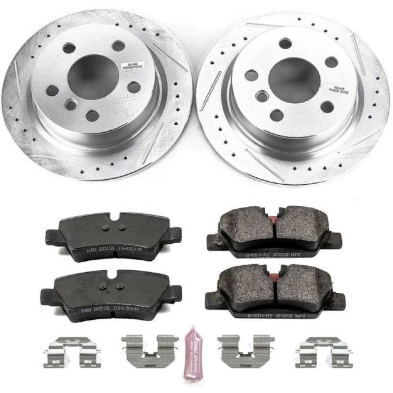 PSB Z23 Evolution Kit - Power Stop 14-19 Mini Cooper Rear Z23 Evolution Sport Brake Kit