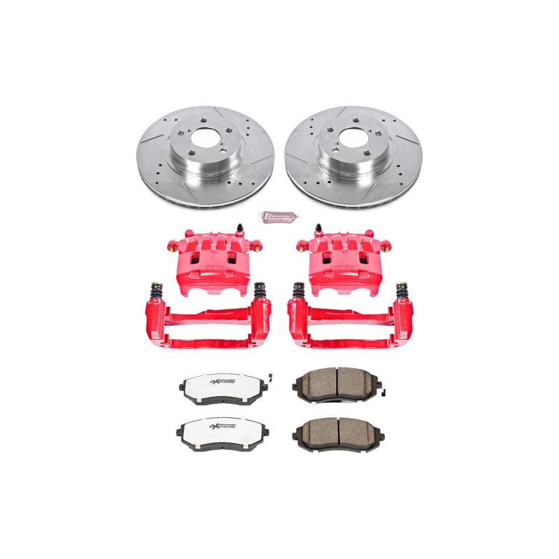 PSB Z26 Street Kit w/Cals - Power Stop 05-06 Saab 9-2X Front Z26 Street Warrior Brake Kit w/Calipers