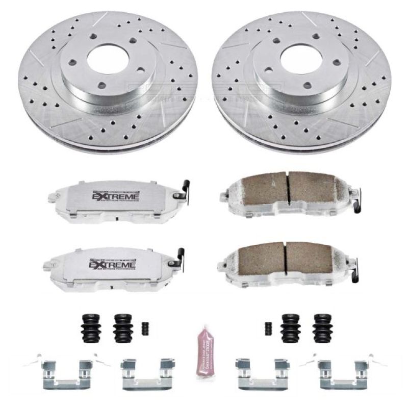 PSB Z26 Street Warrior Kit - Power Stop 02-04 Infiniti I35 Front Z26 Street Warrior Brake Kit