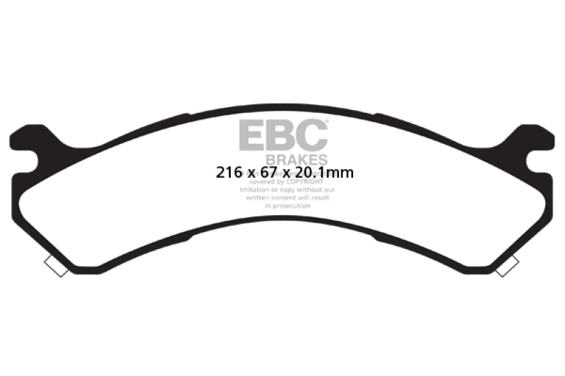 EBC Extra Duty Brake Pad Sets - EBC 01-05 Chevrolet Silverado 3500 (2WD) Extra Duty Rear Brake Pads