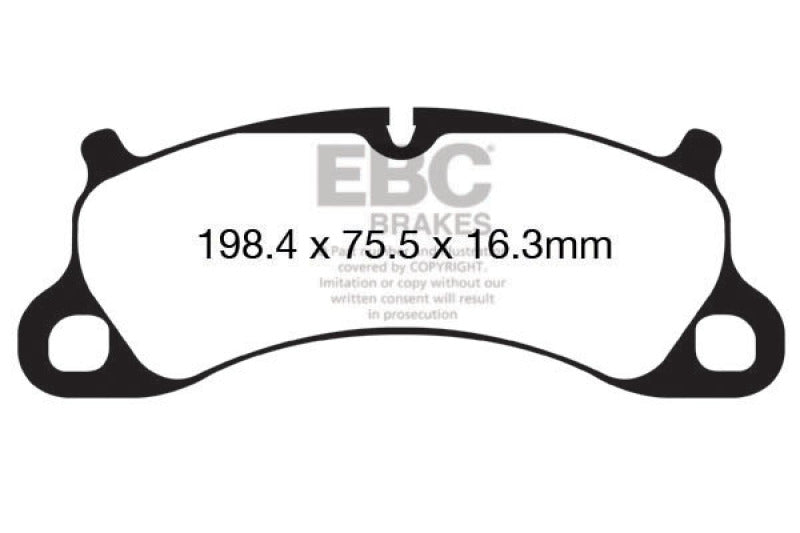 EBC Yellowstuff Brake Pad Sets - EBC 12-15 Porsche 911 (991) (Cast Iron Rotor only) 3.8 Carrera S Yellowstuff Front Brake Pads