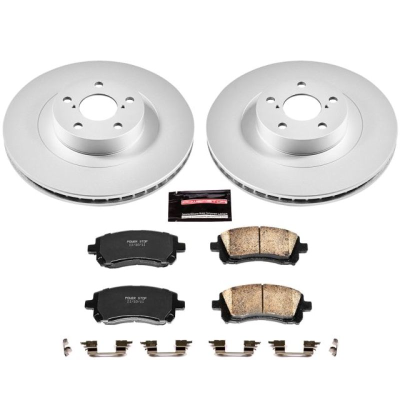 PSB Z17 Evolution Coated Kit - Power Stop 02-03 Subaru Impreza Front Z17 Evolution Geomet Coated Brake Kit