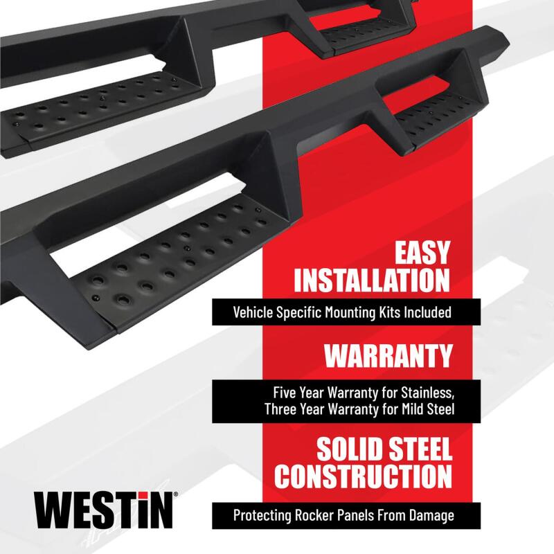 WES Nerf Bars - HDX Drop - Westin/HDX 09-18 Dodge/Ram 1500 Quad Cab Drop Nerf Step Bars - Textured Black