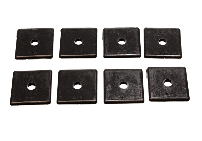 ES Poly Pads - Black - Energy Suspension Pad - Med - 2in SQ x 7/16in ID x 1/4in H - Black