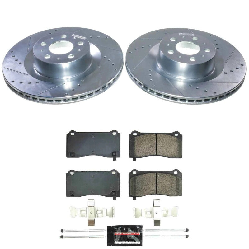 PSB Z23 Evolution Kit - Power Stop 20-24 Tesla Y Front Z23 Evolution Brake Kit