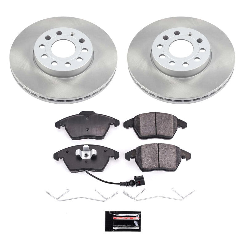 PSB Semi-Coated Rotor Kits - Power Stop 06-09 Volkswagen Rabbit Front Semi-Coated Rotor Kit