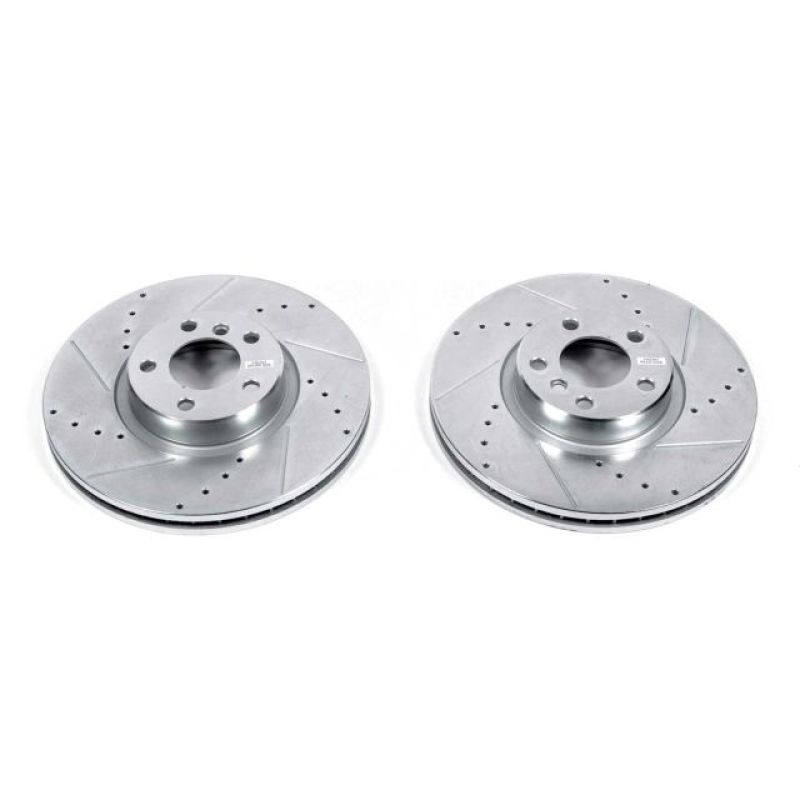 PSB Evolution Drill/Slot Rotor - Power Stop 07-13 BMW X5 Front Evolution Drilled & Slotted Rotors - Pair